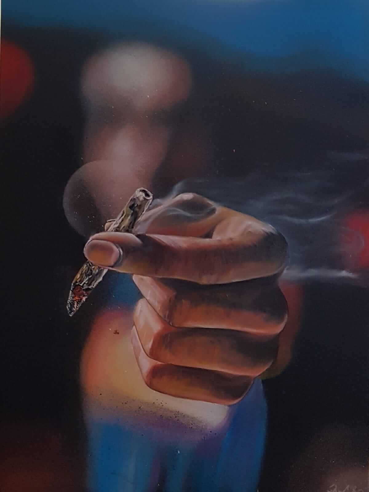 toile photorealiste graffiti epokone smoke epokone.com